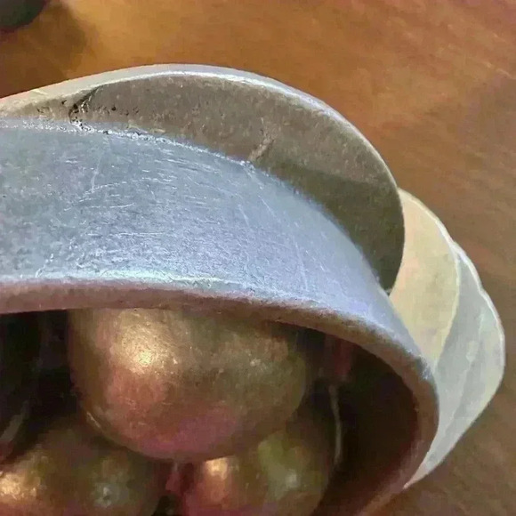 4 Escargot/ebelskiver Pans. 6 Compartment. Vintage. Metal. Heavy. Pre-owned - Picture 6 of 10